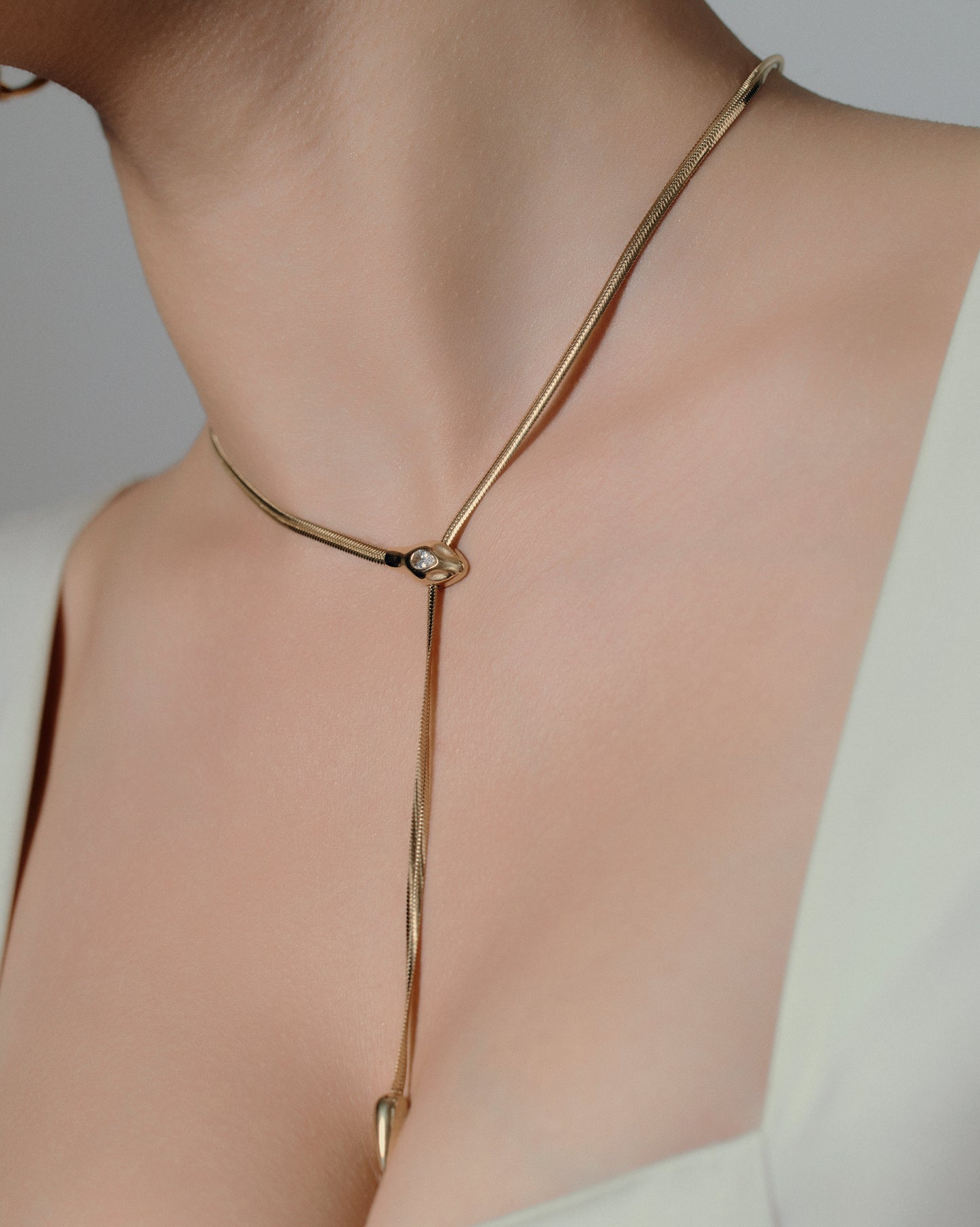 Serpentine Lariat Necklace