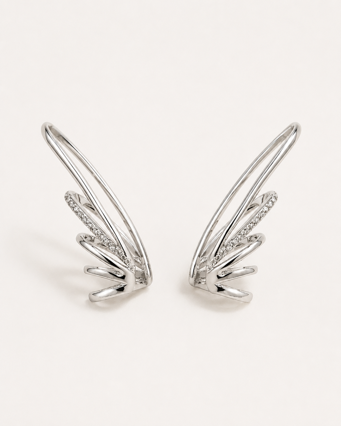 Crystal Wing Ear Climber