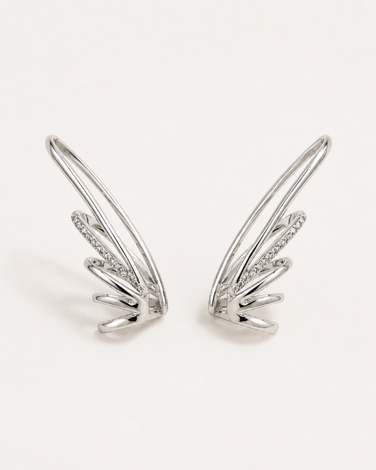 Crystal Wing Ear Climber