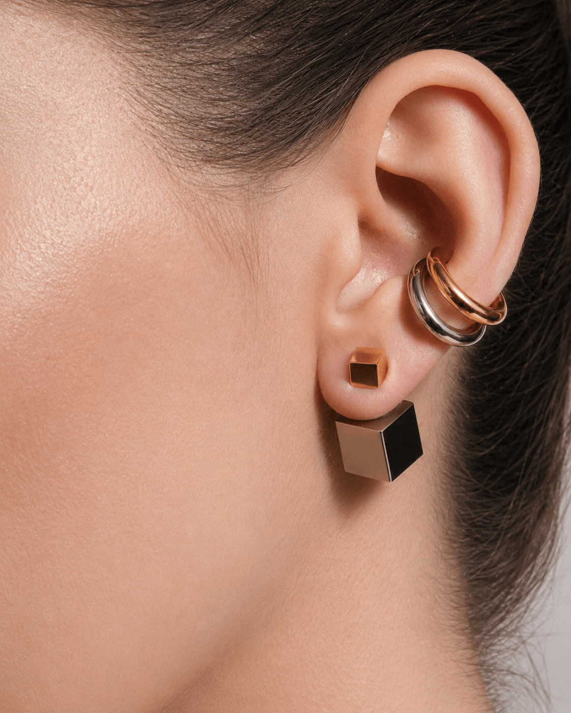 Two-Tone Stacked Ear Cuff