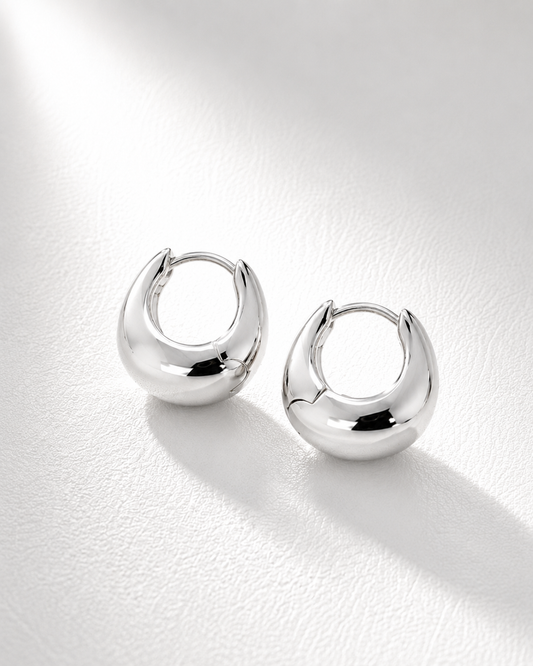 Dome Huggie Hoops