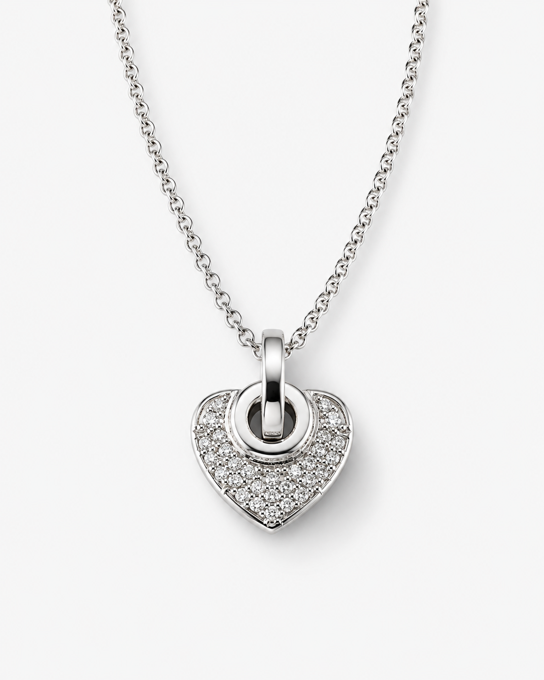 Pavé Heart Pendant Necklace