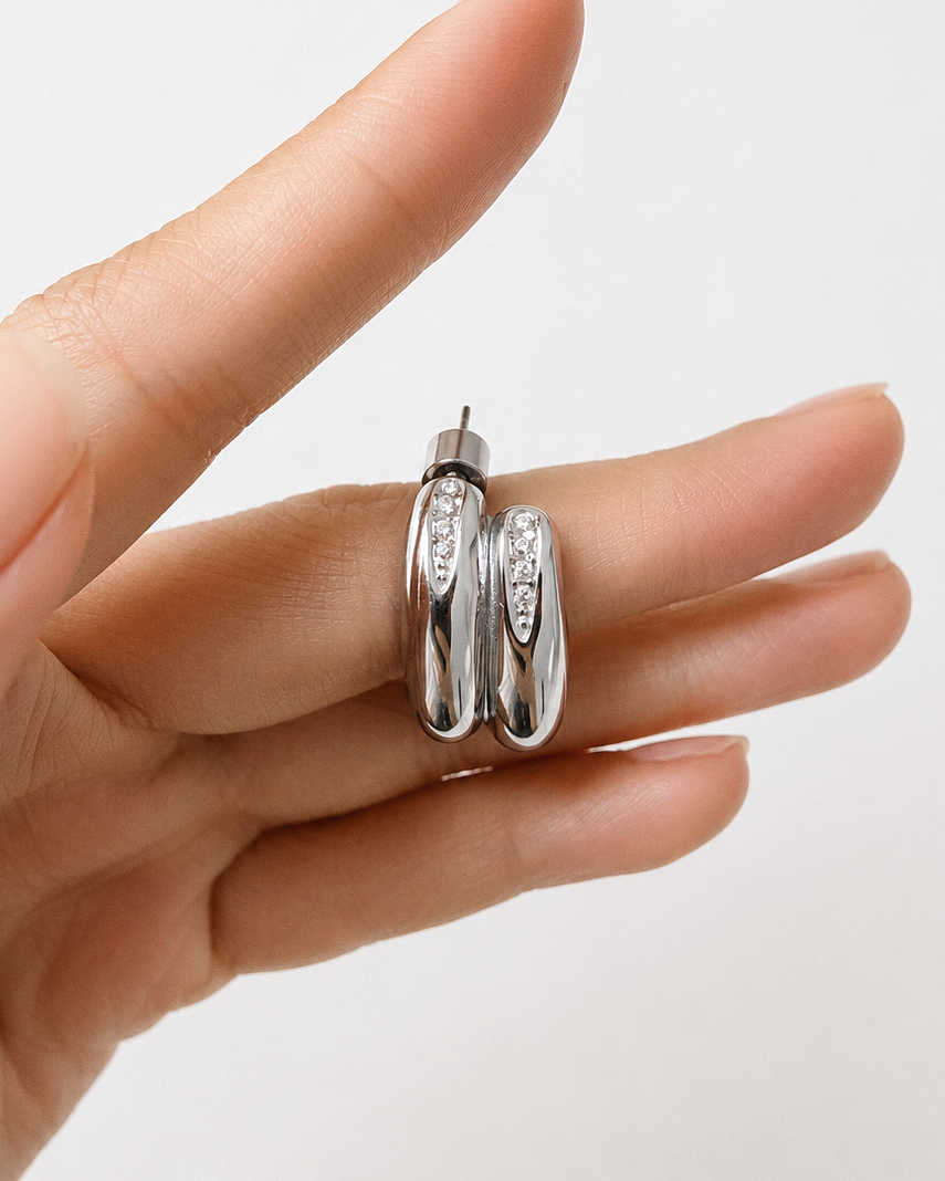 Zircon Double Hoops