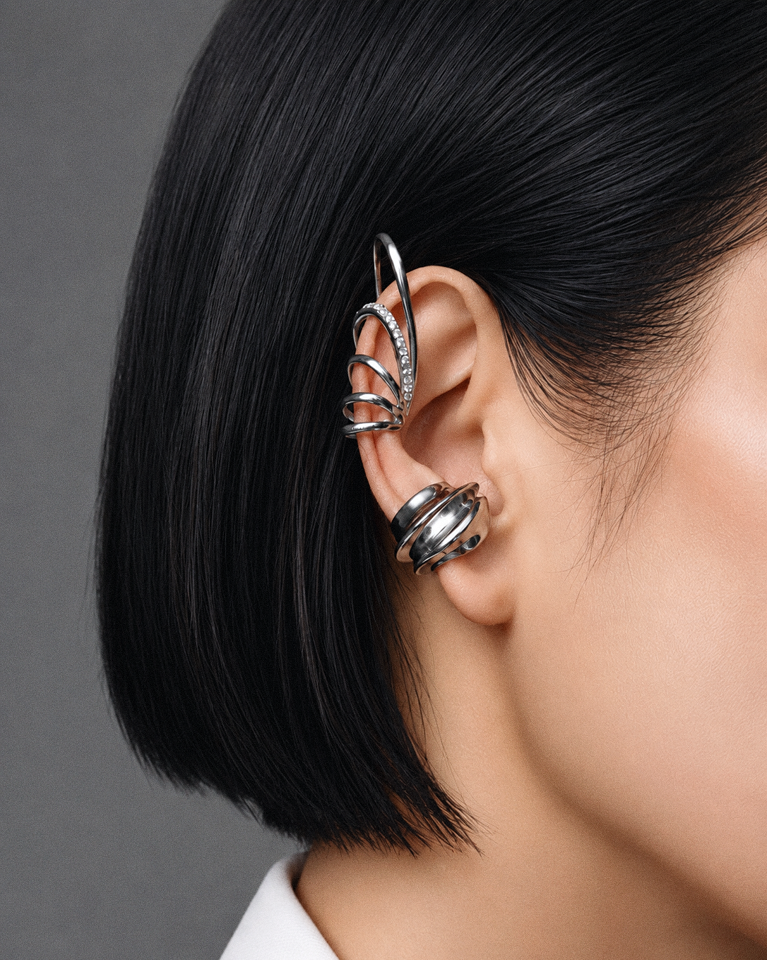 Sculptural Dome Ear Cuff
