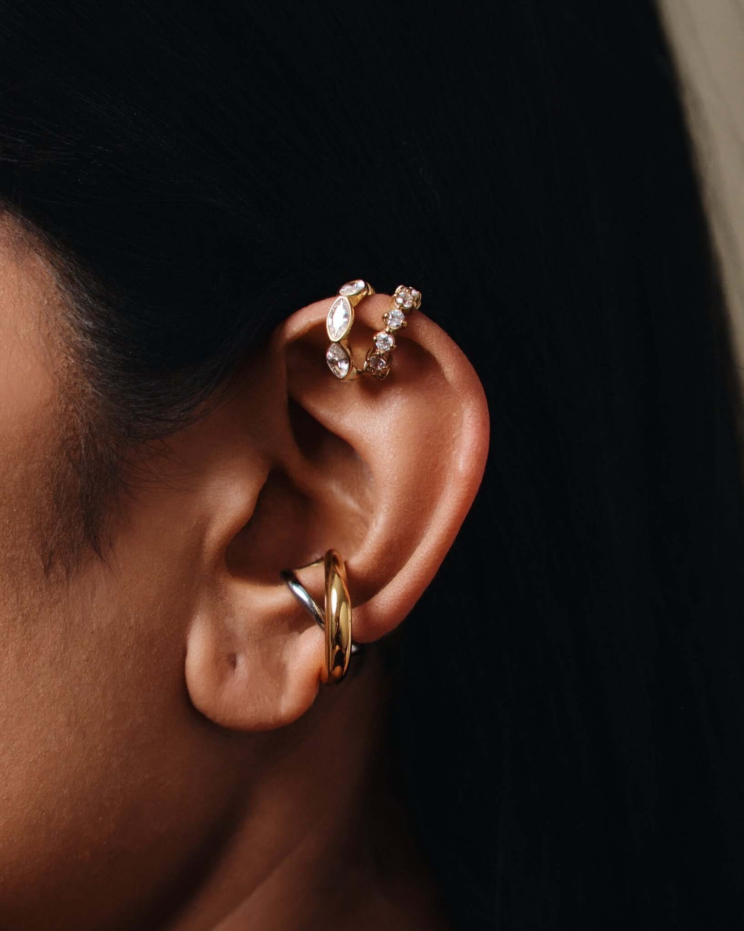 Crystal Dome Ear Cuff