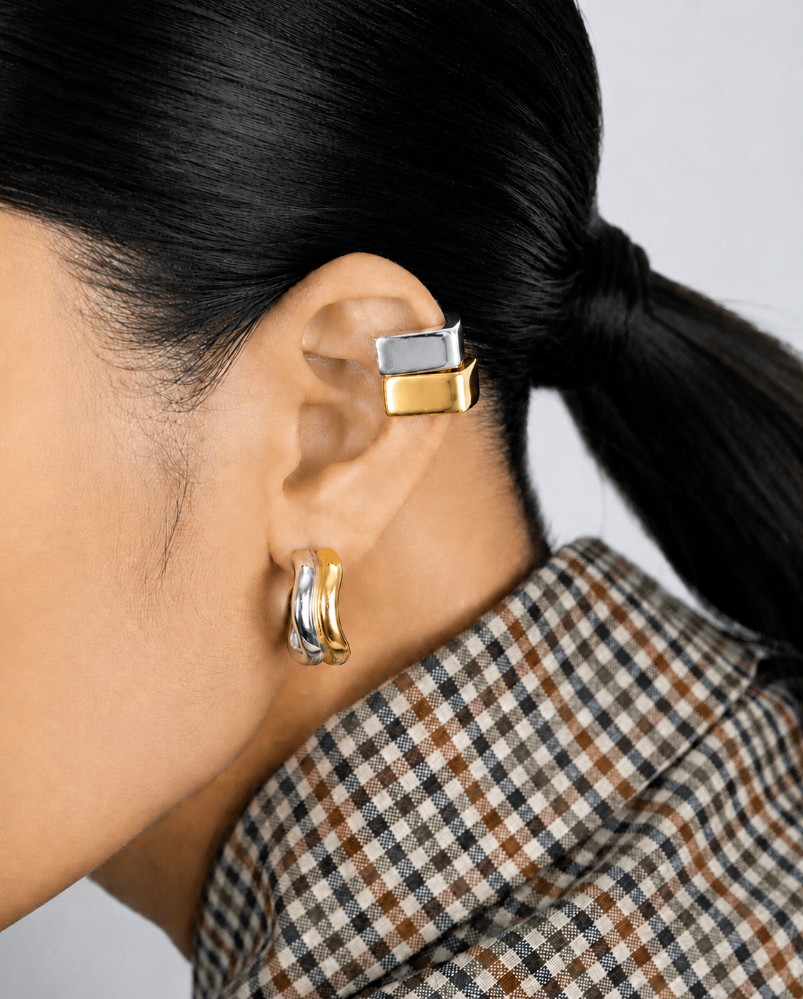 Square Hoop Ear Cuff