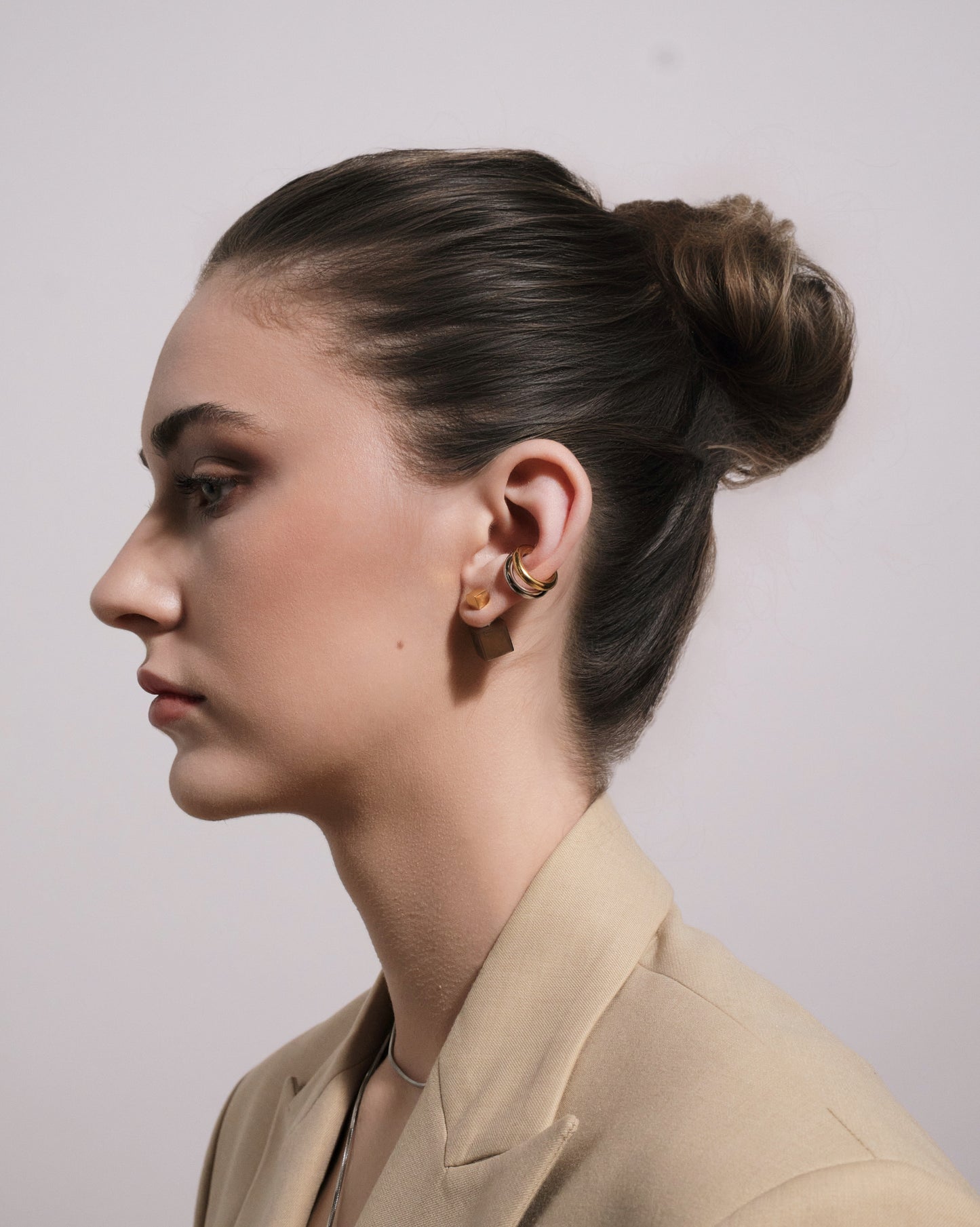 Two-Tone Cube Studs