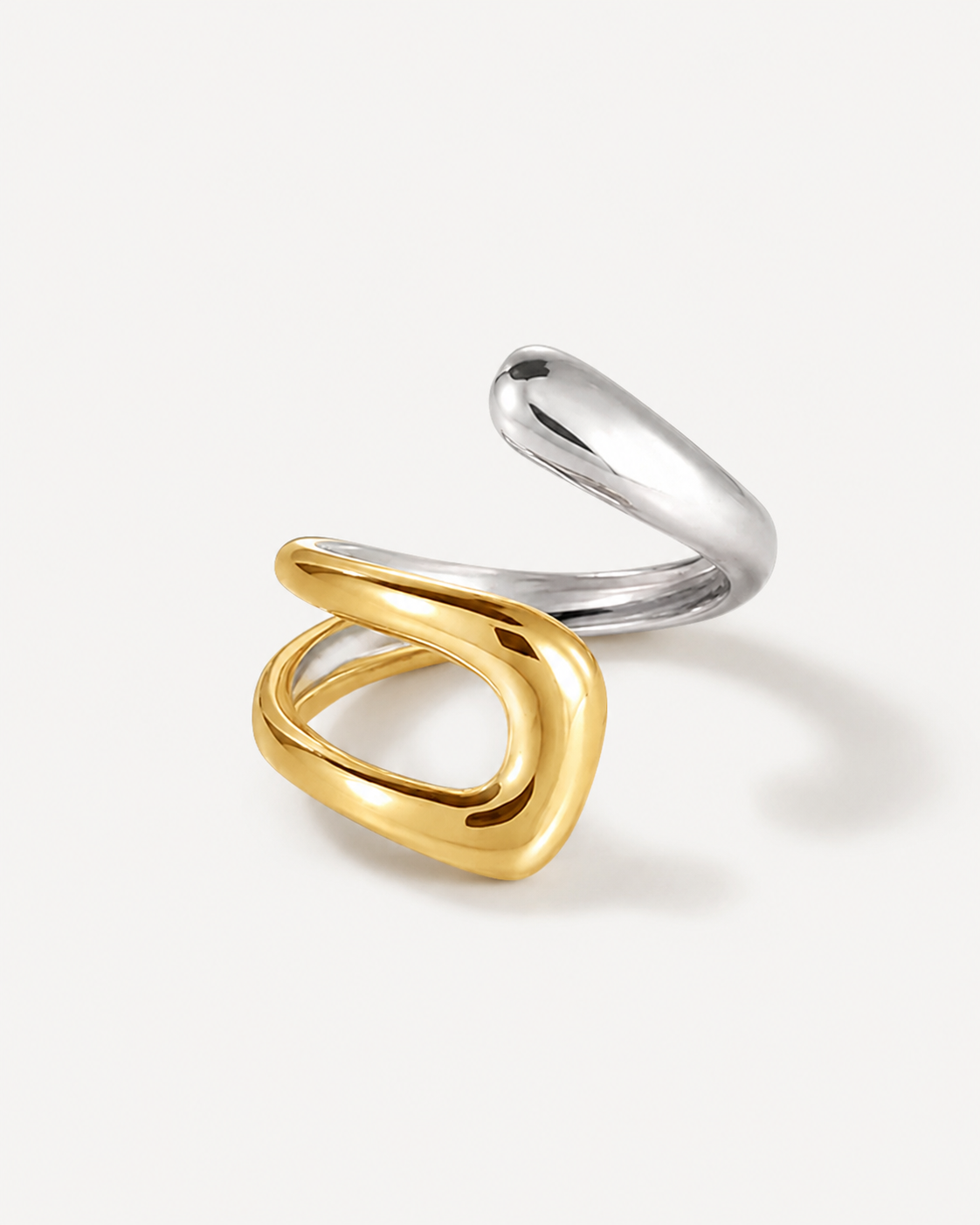 Two-tone Spiral Ring