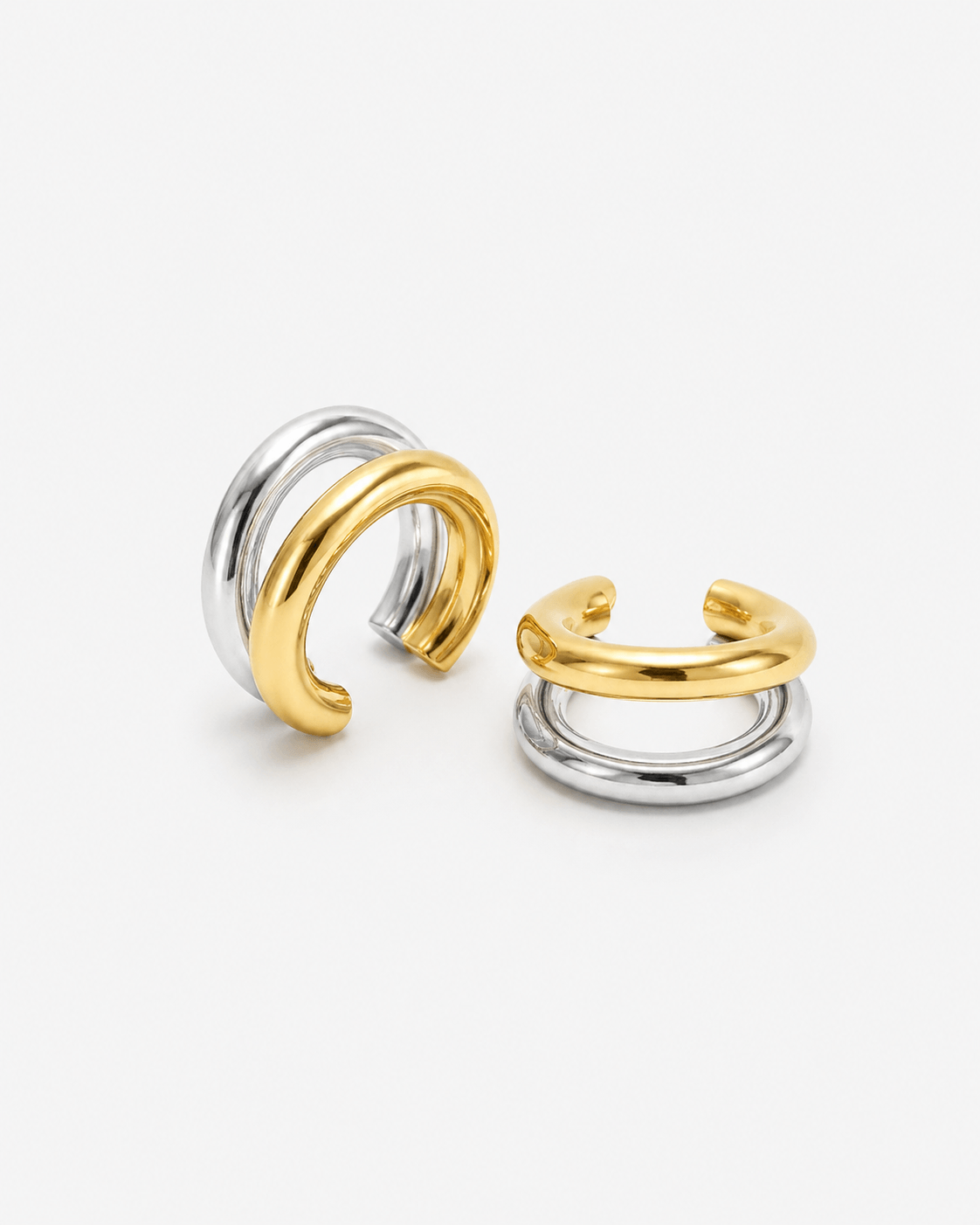 Two-Tone Stacked Ear Cuff