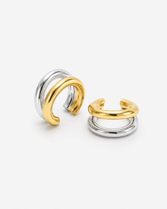 Two-Tone Stacked Ear Cuff