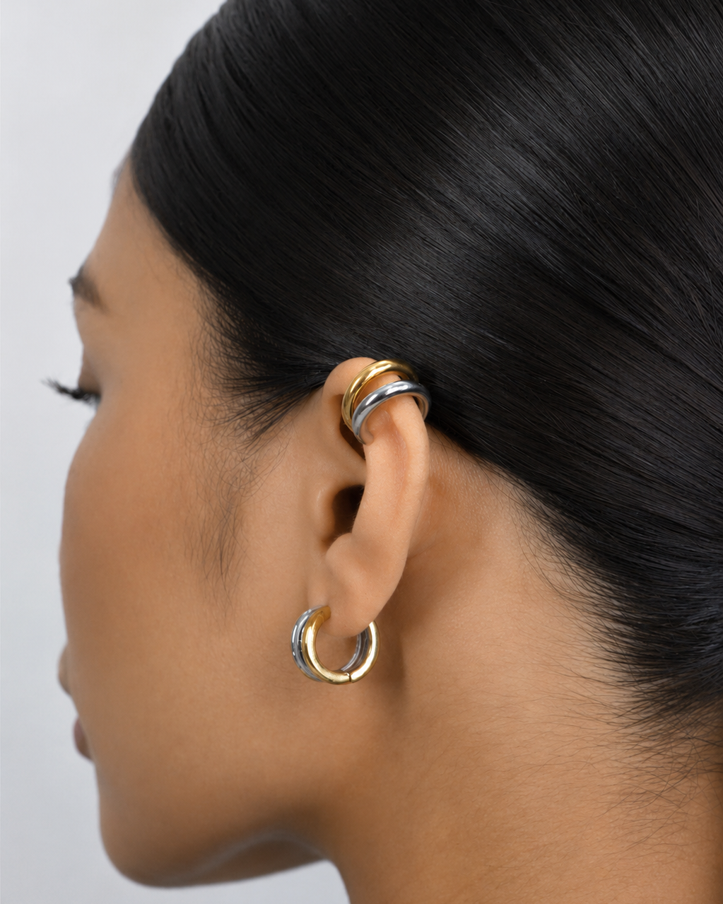 Two-Tone Stacked Ear Cuff