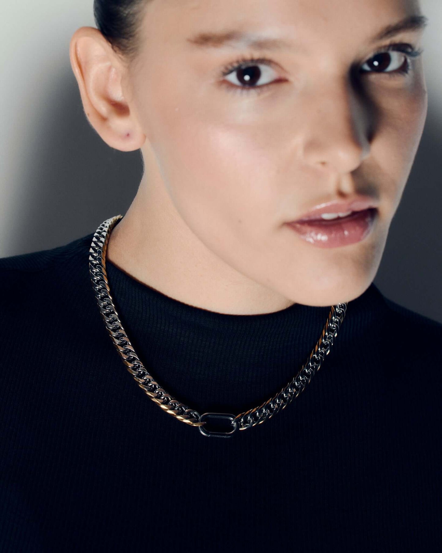 Two Tone Link Chain Necklace
