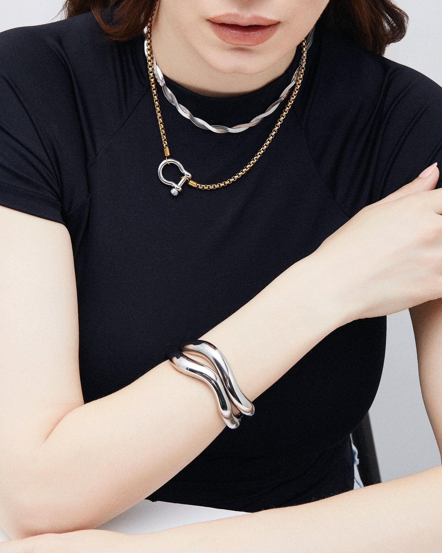 Sculptural Wavy Bracelet