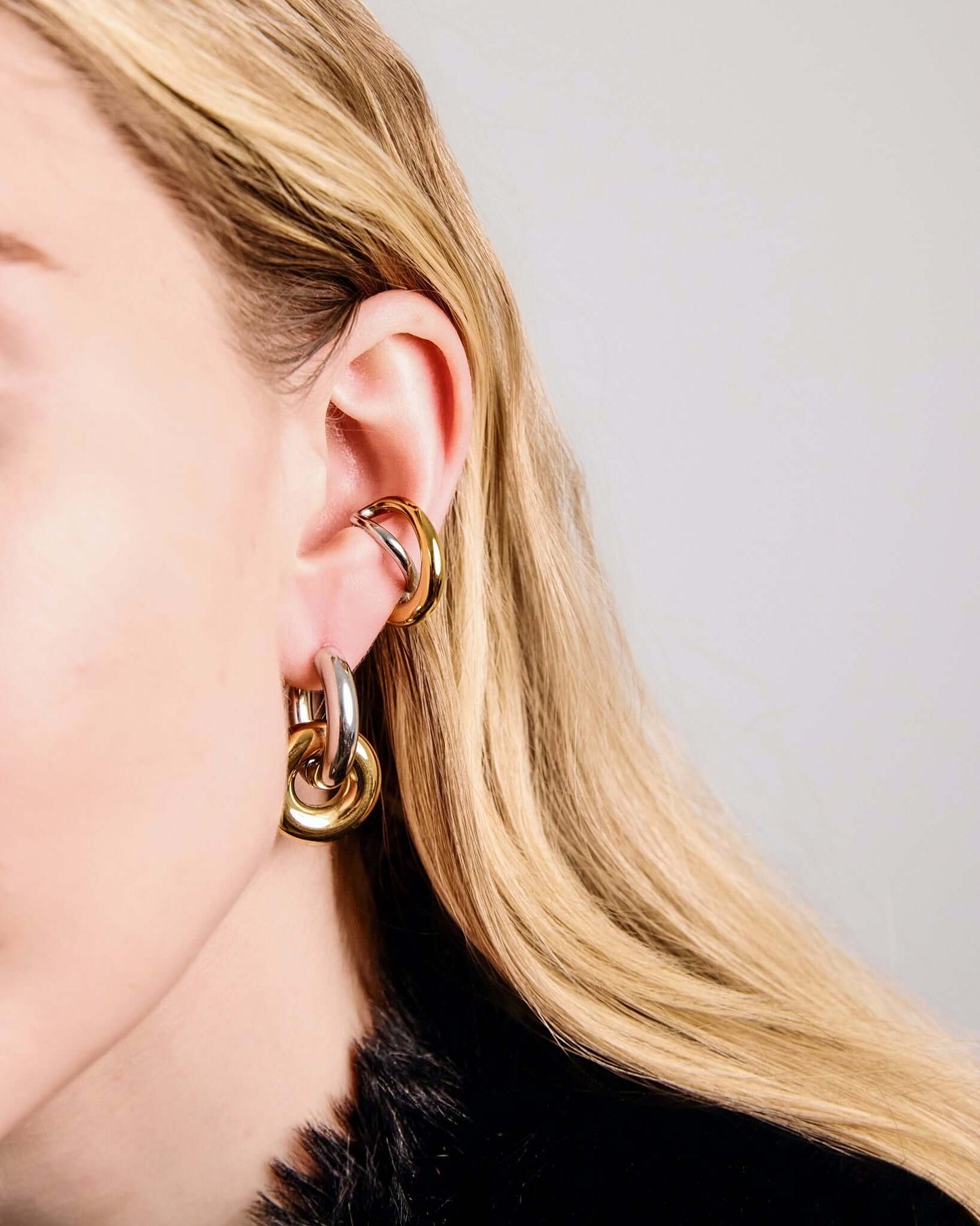 Two-Tone Spiral Ear Cuff