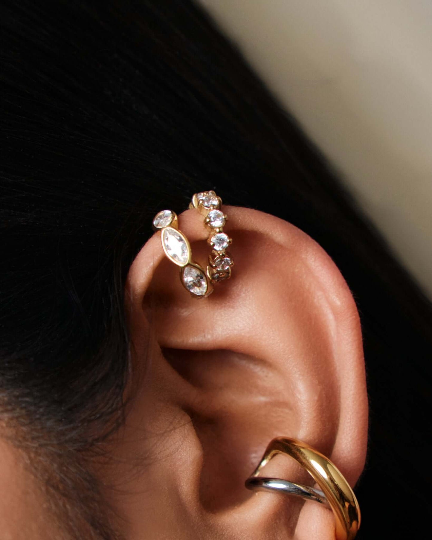 Crystal Dome Ear Cuff